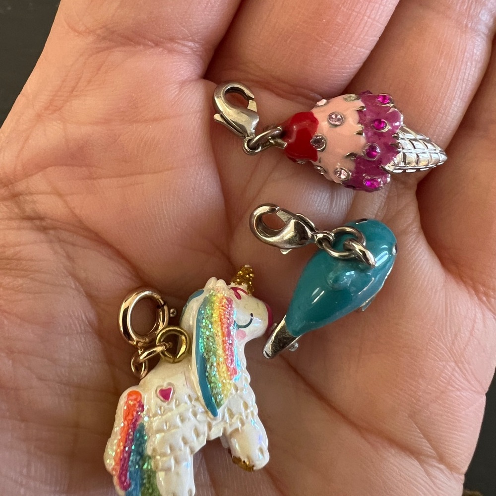 Boutique High Quality Unicorn, Ice Cream, and Dolphin Charms - 3 Pc. - Picture 8 of 8
